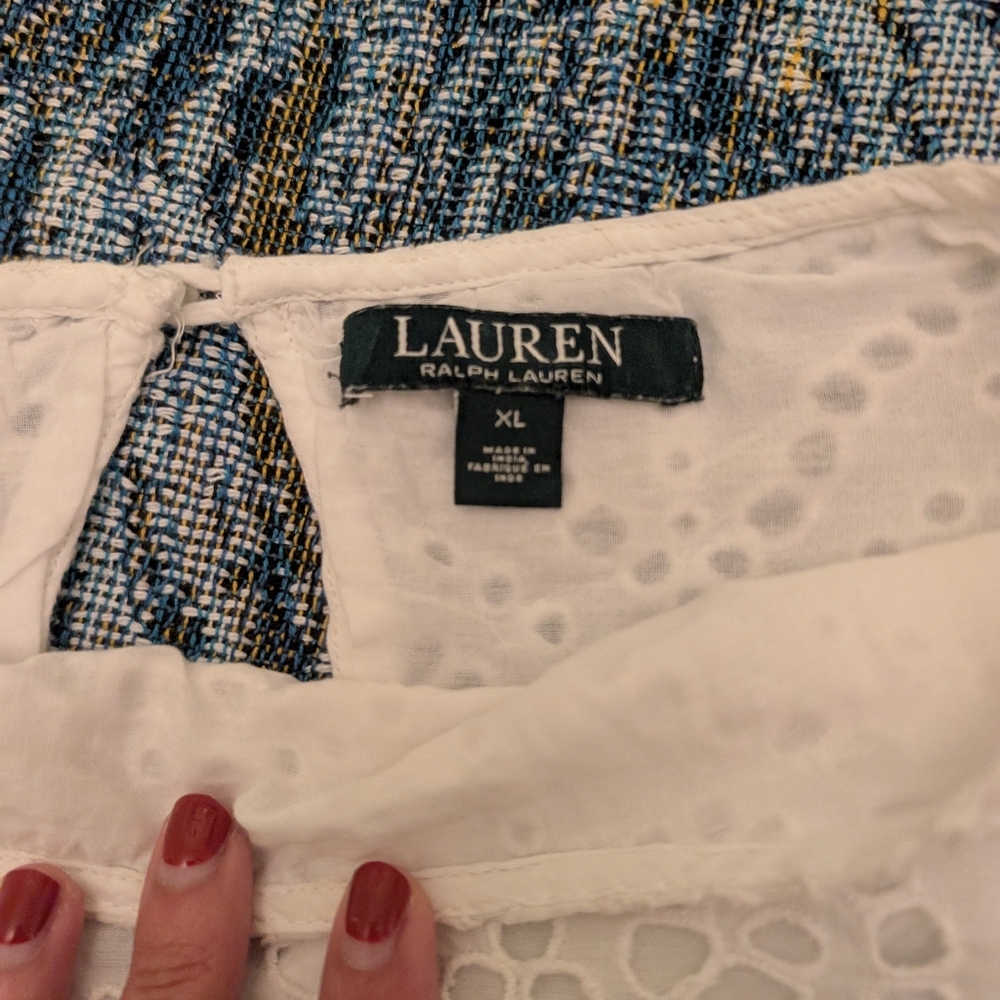 Lauren Ralph Lauren White Lace Top